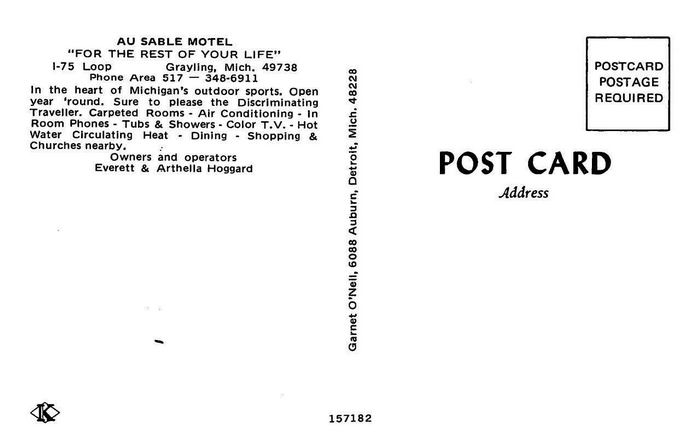 Au Sable Motel - Old Postcard Photo (newer photo)